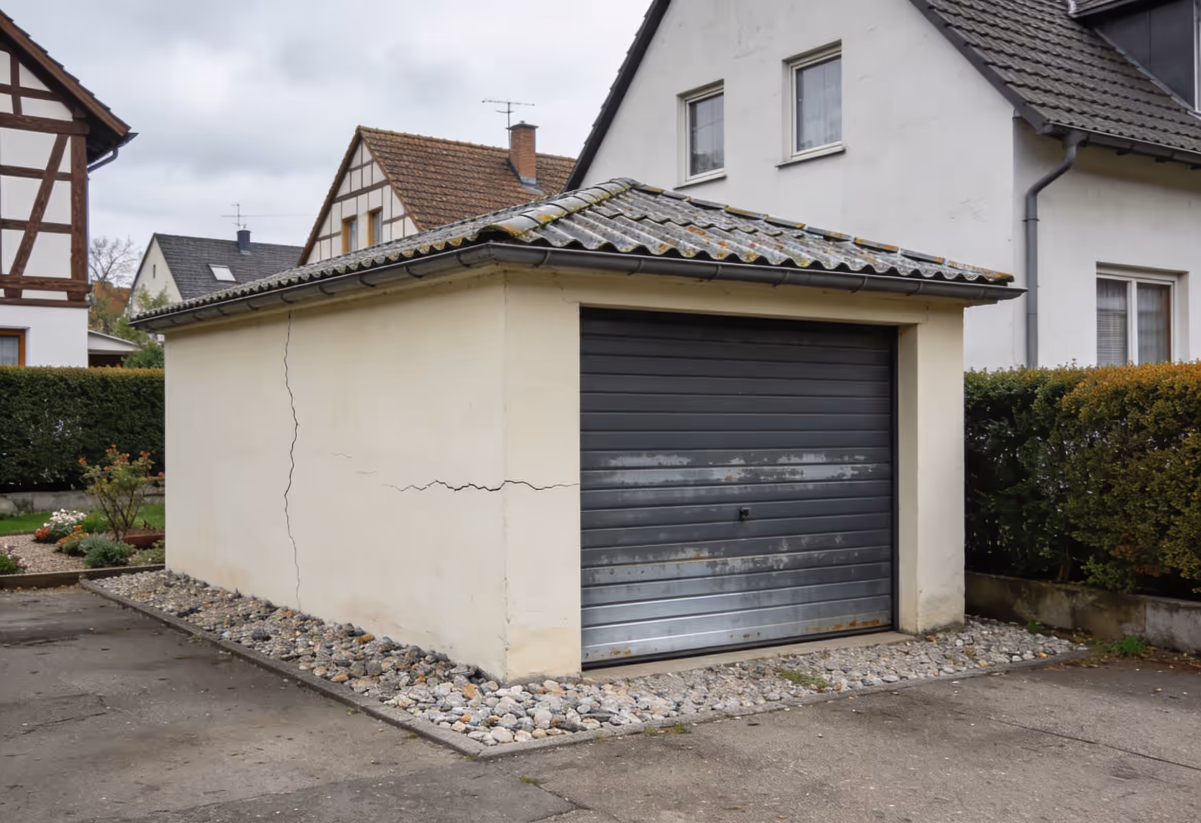 Vorher: Garagenabbruch in Söflingen