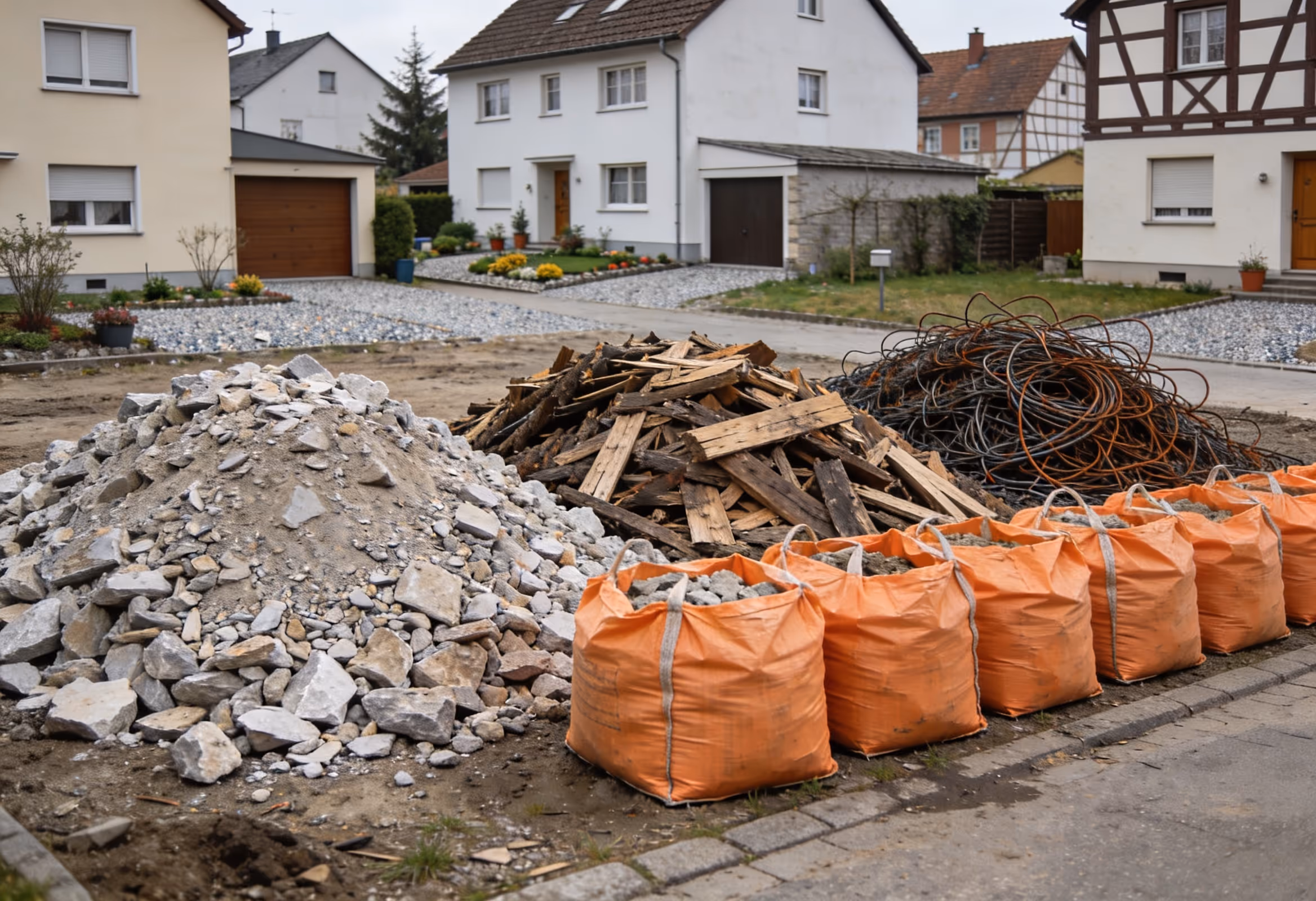 Sortenreine Bauschutttrennung nach Abbrucharbeiten in Ulm